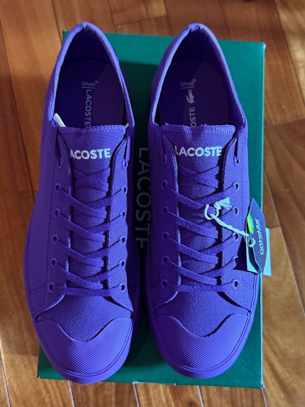 Lacoste Women's Vibrant Purple Low-Top Canvas Sneakers